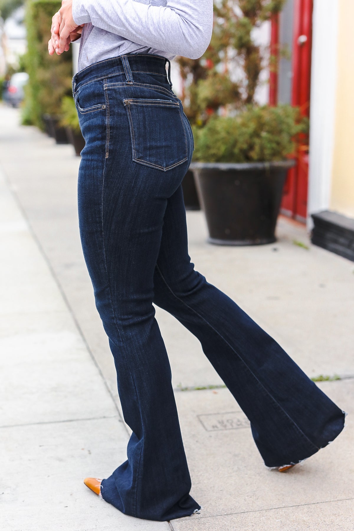 Judy Blue Dark Wash Raw Hem Jeans-Modish Lily, Tecumseh Michigan