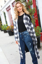 Load image into Gallery viewer, Get To Know You Black Buffalo Plaid Hacci Cardigan-Modish Lily, Tecumseh Michigan
