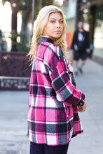 Load image into Gallery viewer, Sassy Fuchsia Plaid Flannel Button Down Shacket-Modish Lily, Tecumseh Michigan
