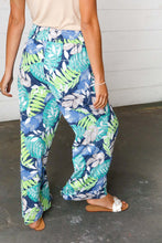 Load image into Gallery viewer, Tropical Print Boho Smocked Waist Side Slit Palazzo Pants-Modish Lily, Tecumseh Michigan

