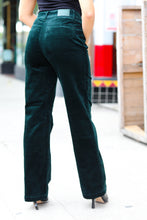Load image into Gallery viewer, Embrace The Joy Emerald Green Corduroy High Rise Wide Leg Pants-Modish Lily, Tecumseh Michigan
