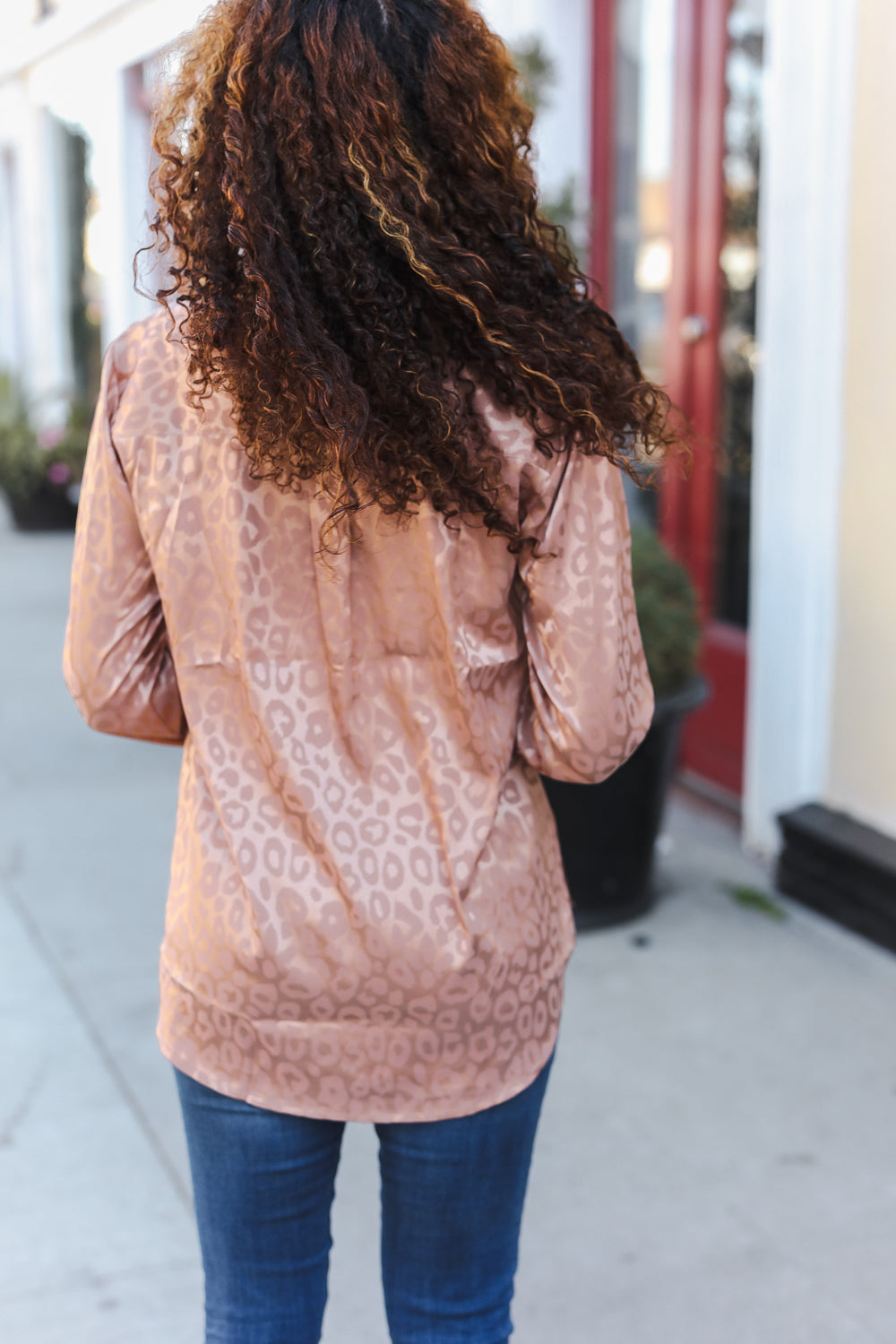 Diva Dreams Neude Animal Print Button Down Lace Shirt Top-Modish Lily, Tecumseh Michigan