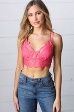 Load image into Gallery viewer, Deep Coral Crochet Lace Bralette with Bra Pads-Modish Lily, Tecumseh Michigan
