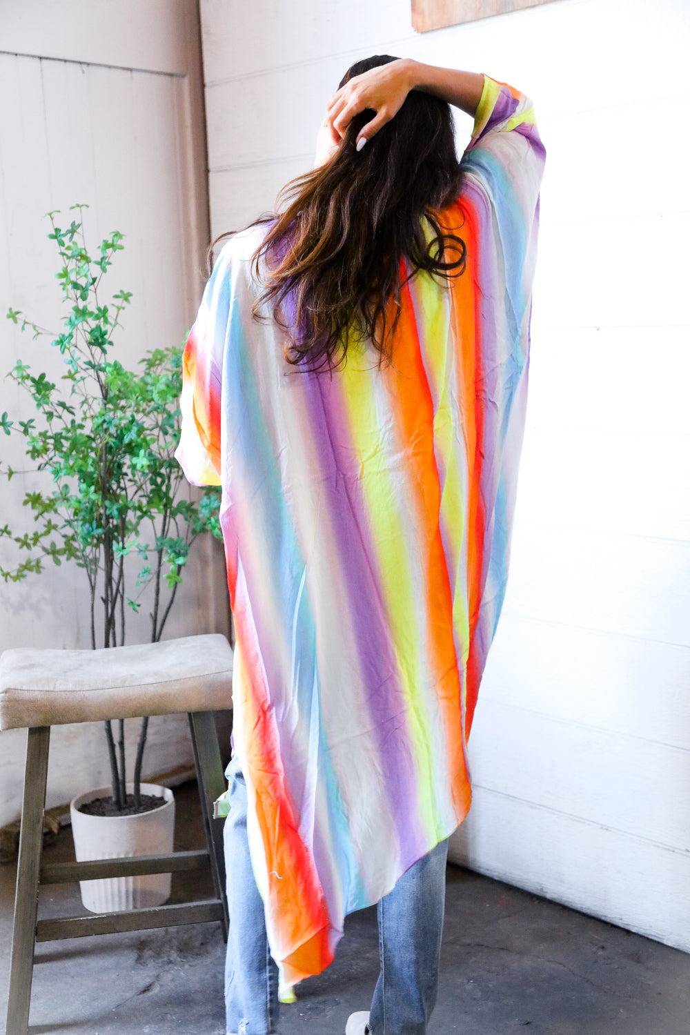 Caught in Technicolor Open Kimono-Modish Lily, Tecumseh Michigan
