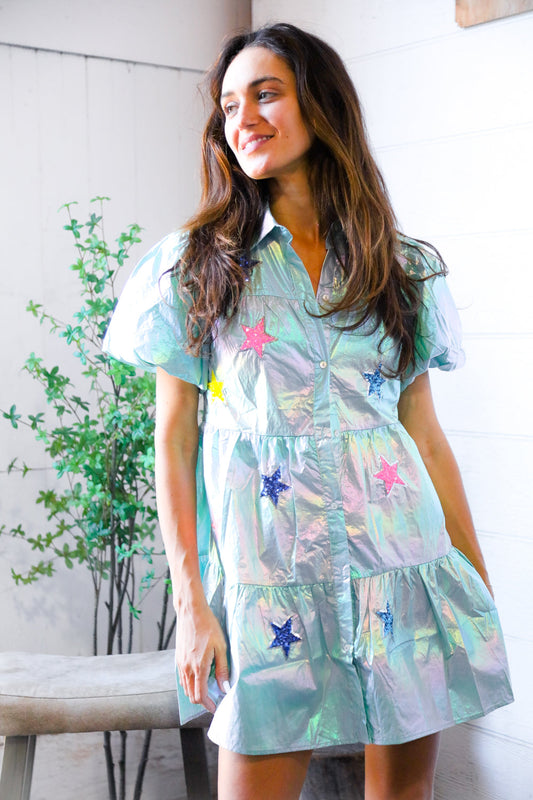 Nova Night Out Tiered Bubble Sleeve T Shirt Dress-Modish Lily, Tecumseh Michigan