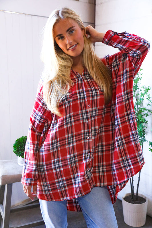 Riding on the Ranch Flannel Button-Up-Modish Lily, Tecumseh Michigan