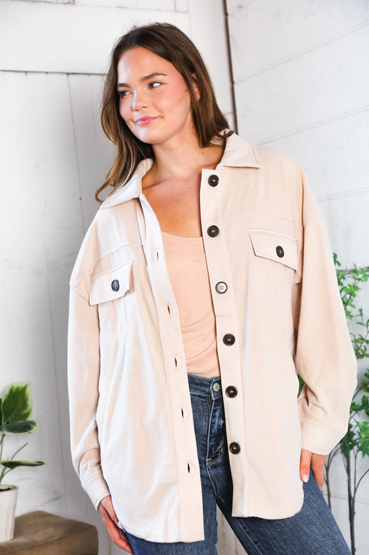 Everyday Adventures Taupe Shacket-Modish Lily, Tecumseh Michigan