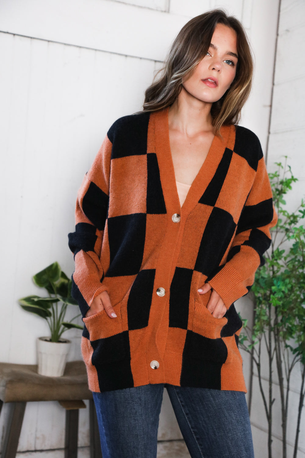 A Witchy Wardrobe Checkered Cardigan-Modish Lily, Tecumseh Michigan