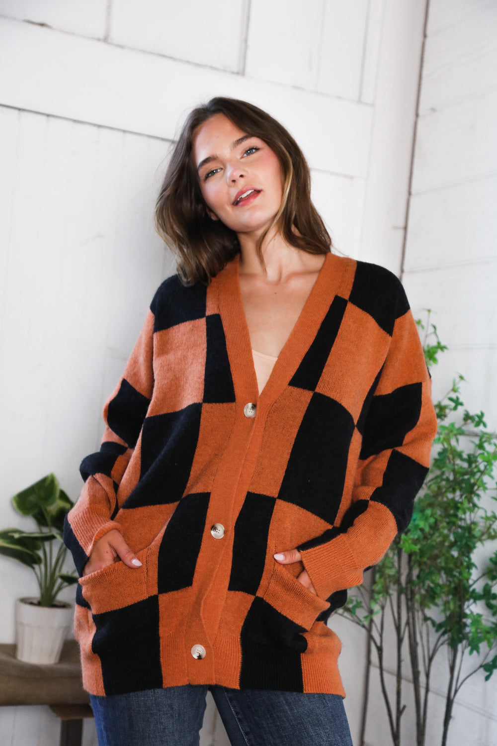 A Witchy Wardrobe Checkered Cardigan-Modish Lily, Tecumseh Michigan