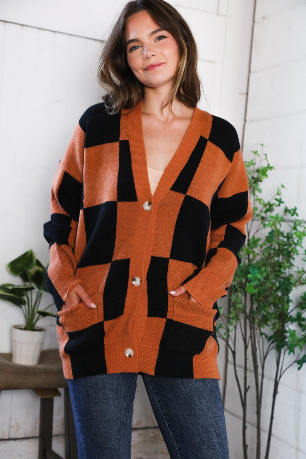 A Witchy Wardrobe Checkered Cardigan-Modish Lily, Tecumseh Michigan