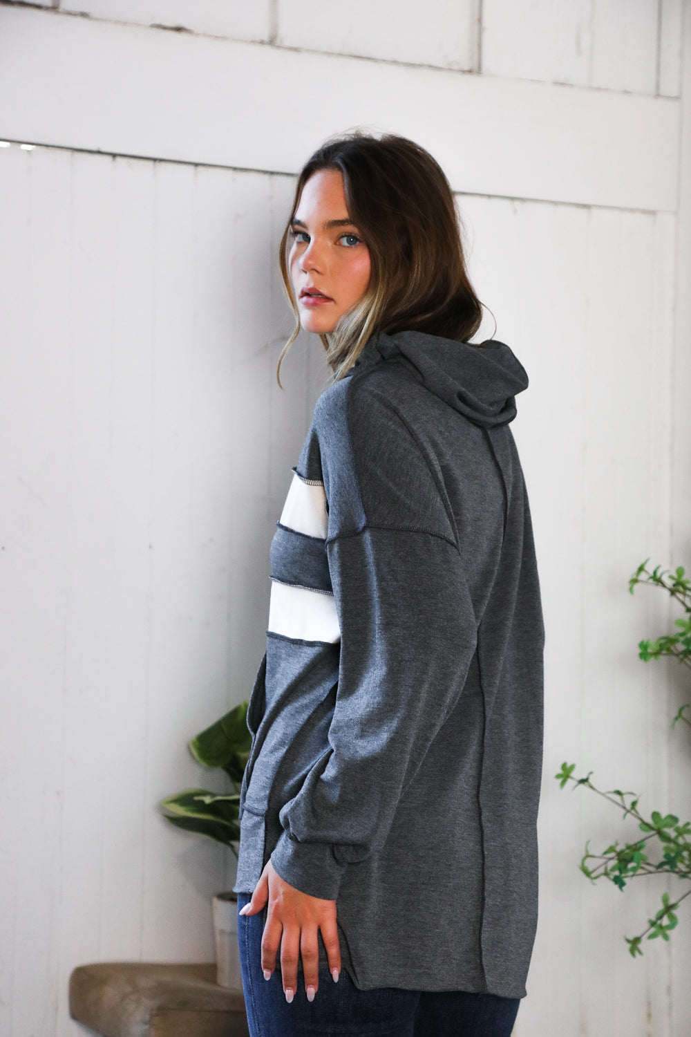 The Weekend Wanderer Kangaroo Pocket Hoodie-Modish Lily, Tecumseh Michigan