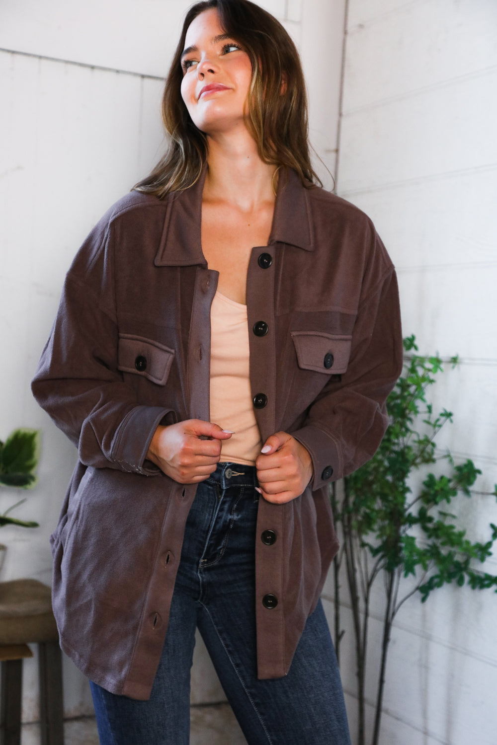 Everyday Adventures Mocha Shacket-Modish Lily, Tecumseh Michigan
