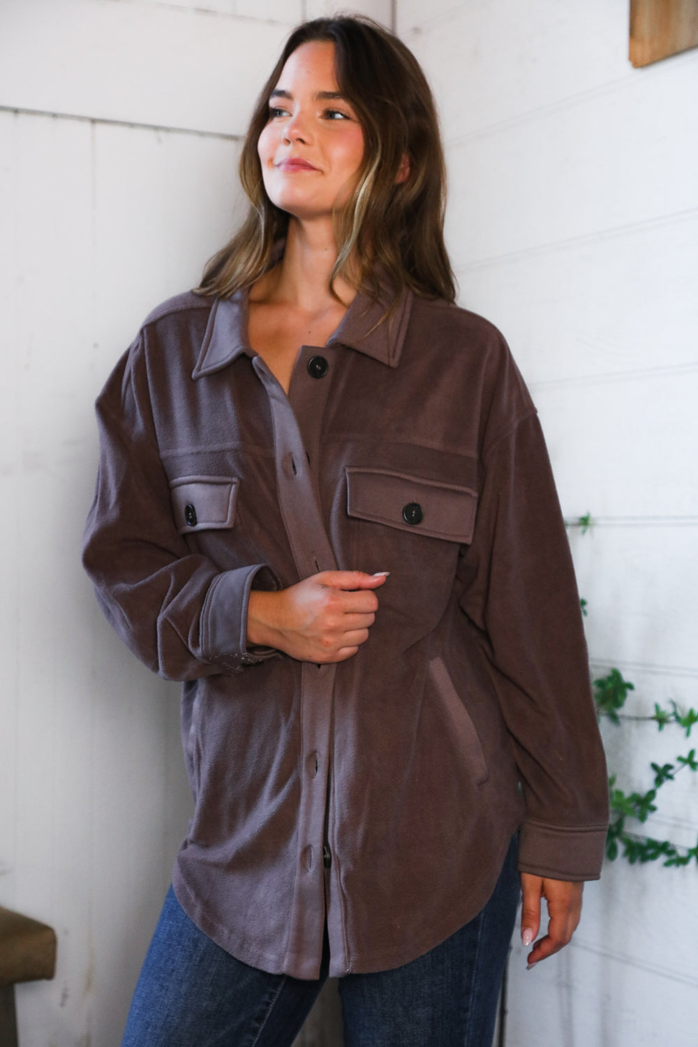 Everyday Adventures Mocha Shacket-Modish Lily, Tecumseh Michigan