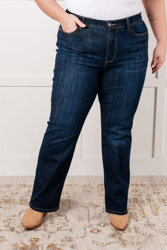 Alaina High Rise Classic Straight Jeans-Denim-Modish Lily, Tecumseh Michigan