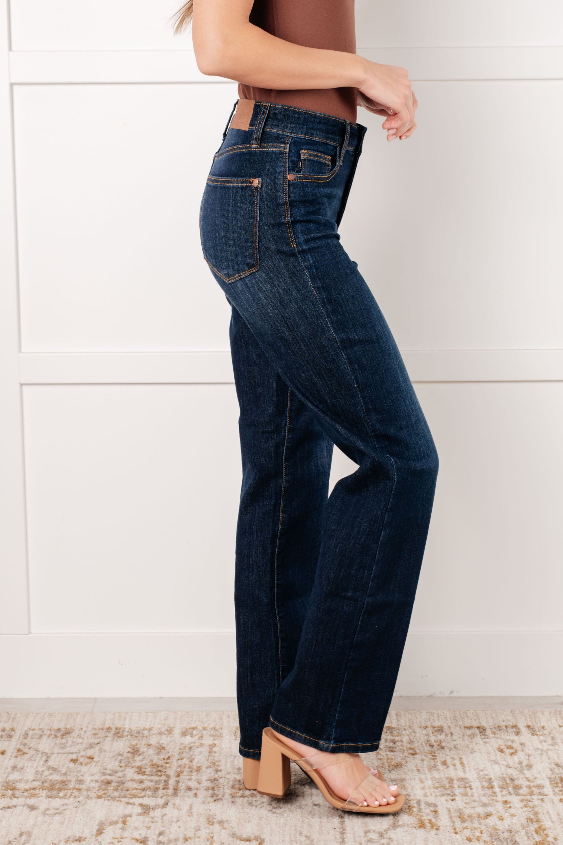 Alaina High Rise Classic Straight Jeans-Denim-Modish Lily, Tecumseh Michigan