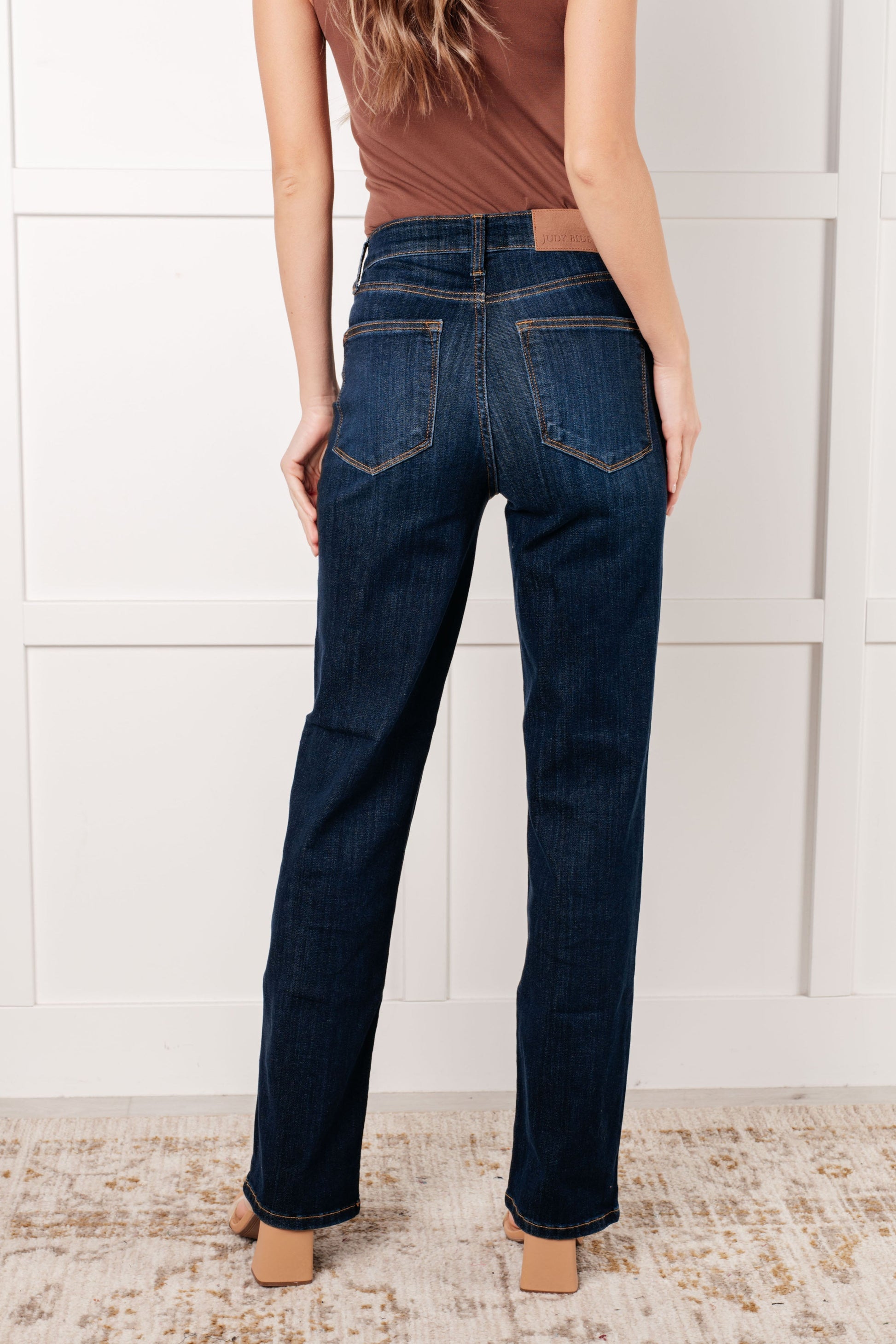 Alaina High Rise Classic Straight Jeans-Denim-Modish Lily, Tecumseh Michigan