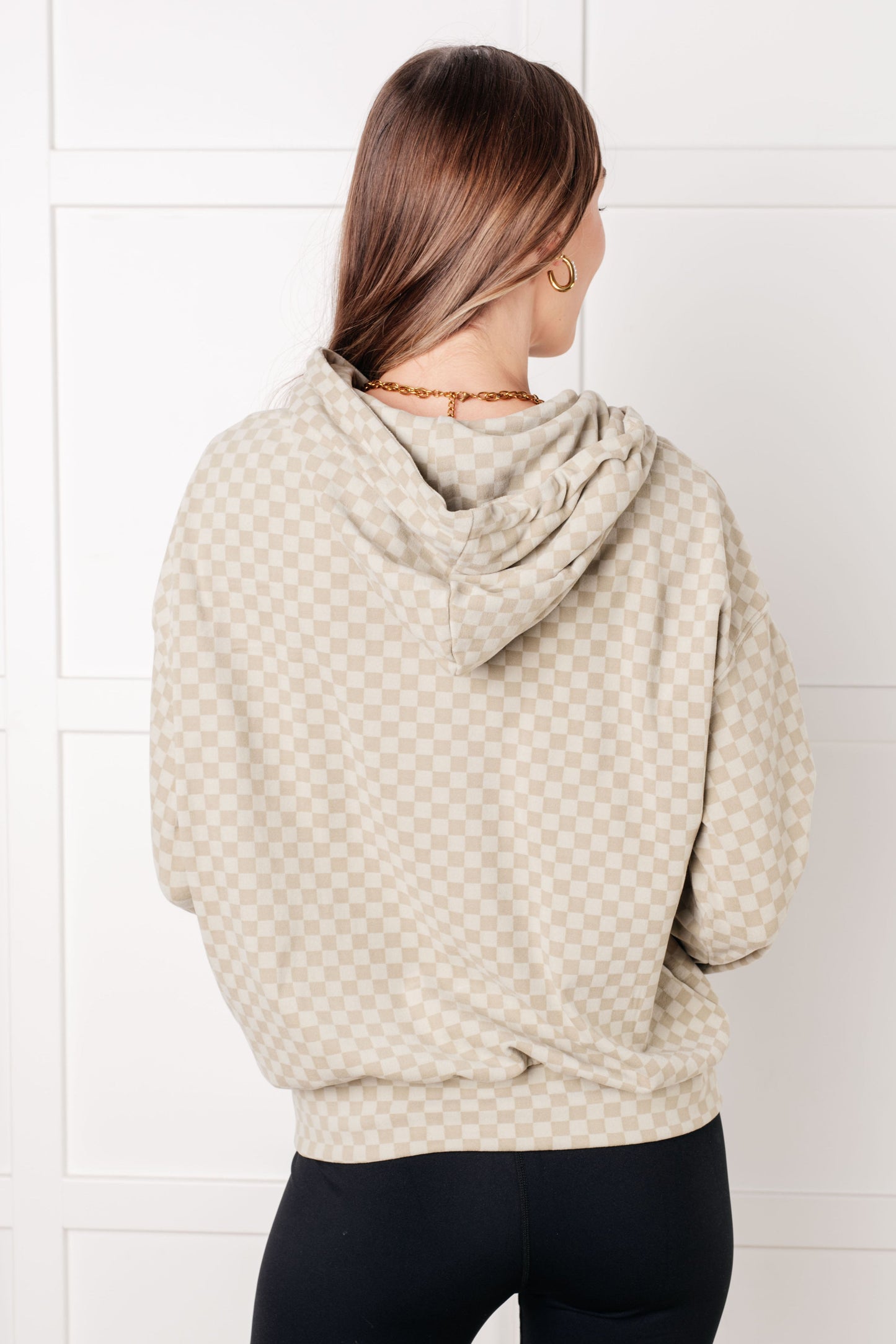 Ask Me Out Checkered Hoodie in Sage-Tops-Modish Lily, Tecumseh Michigan