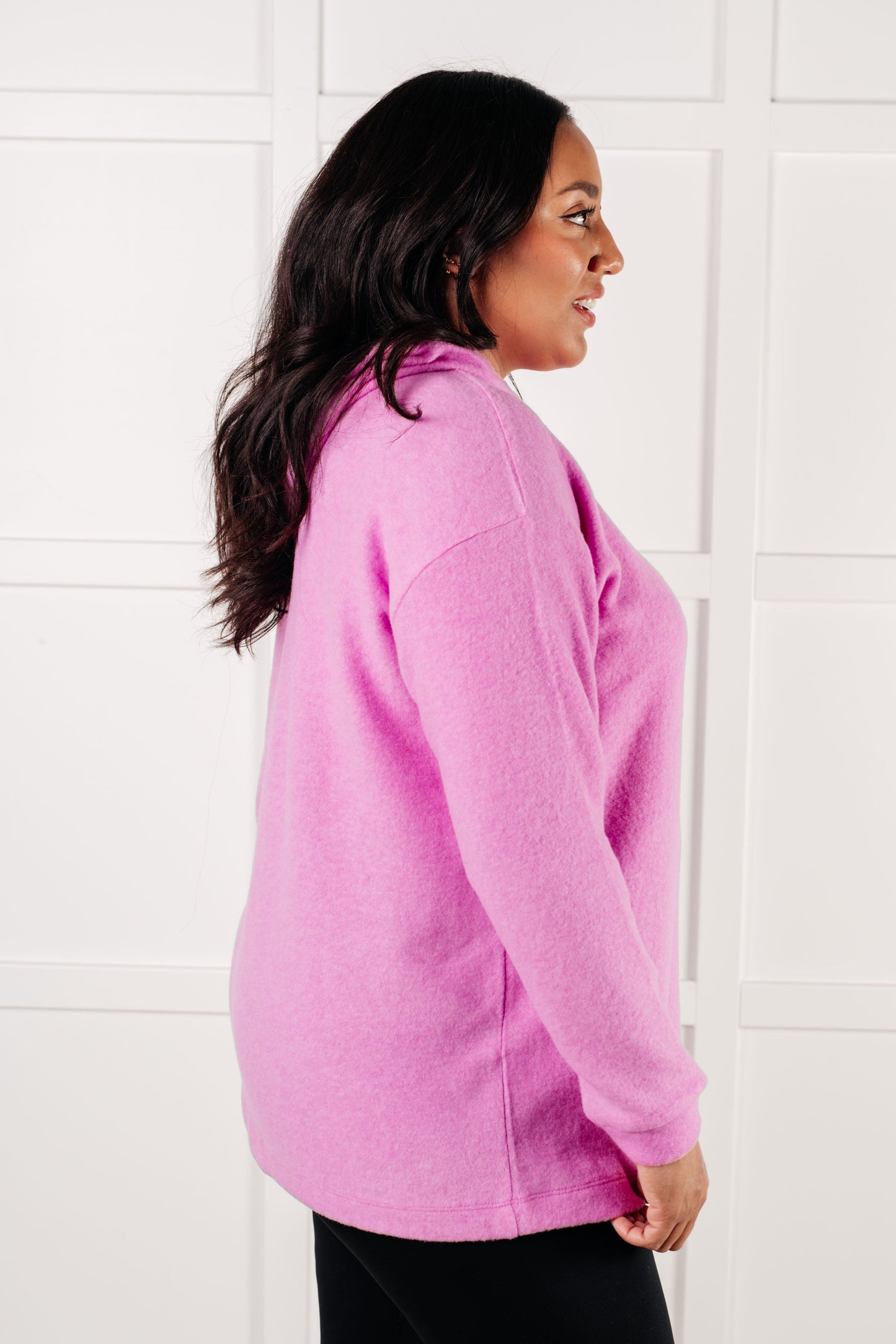 Basically My Favorite Hooded Pullover in Bright Mauve-Tops-Modish Lily, Tecumseh Michigan