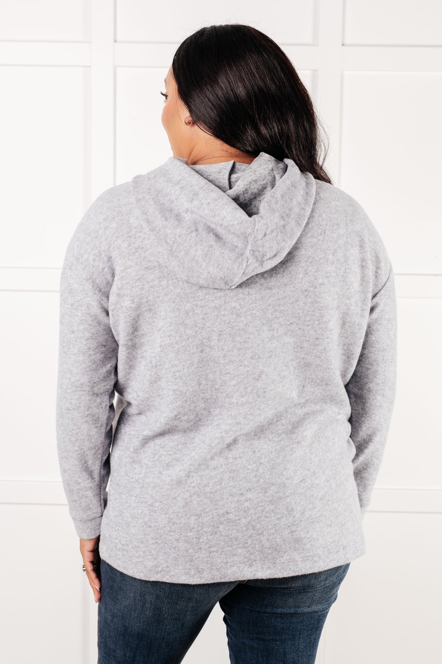 Basically My Favorite Hooded Pullover in Heather Grey-Tops-Modish Lily, Tecumseh Michigan