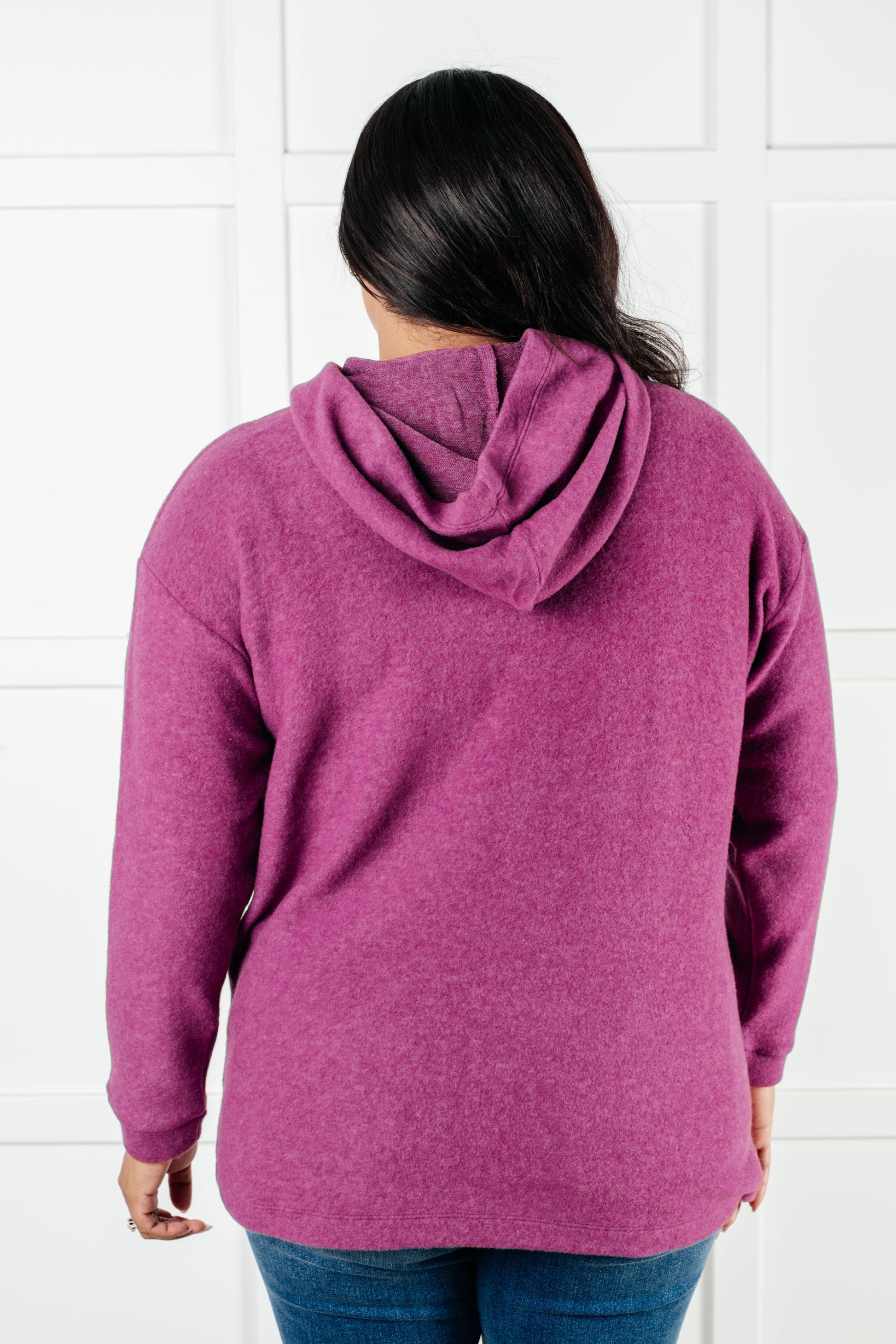 Basically My Favorite Hooded Pullover in Light Plum-Tops-Modish Lily, Tecumseh Michigan