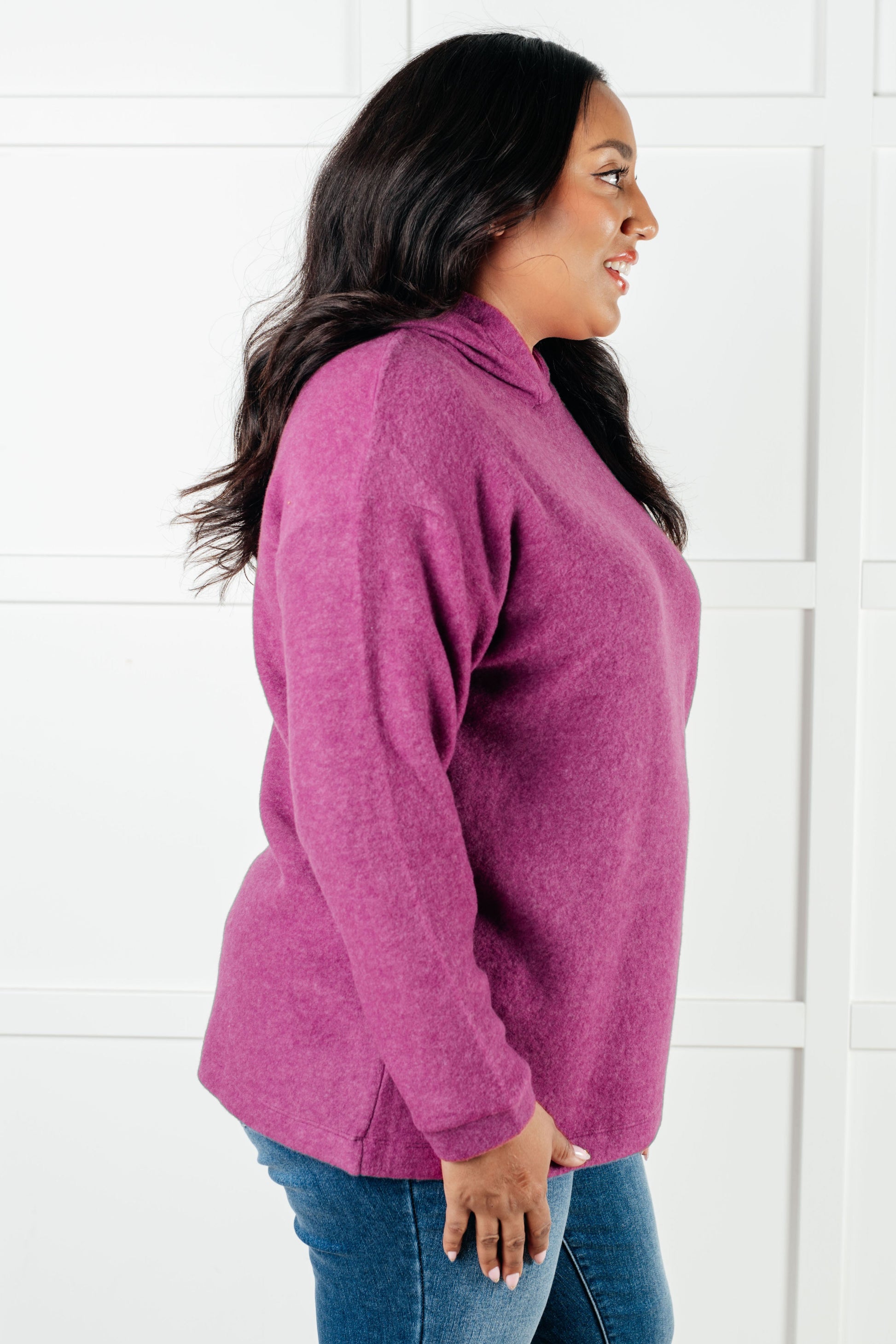 Basically My Favorite Hooded Pullover in Light Plum-Tops-Modish Lily, Tecumseh Michigan