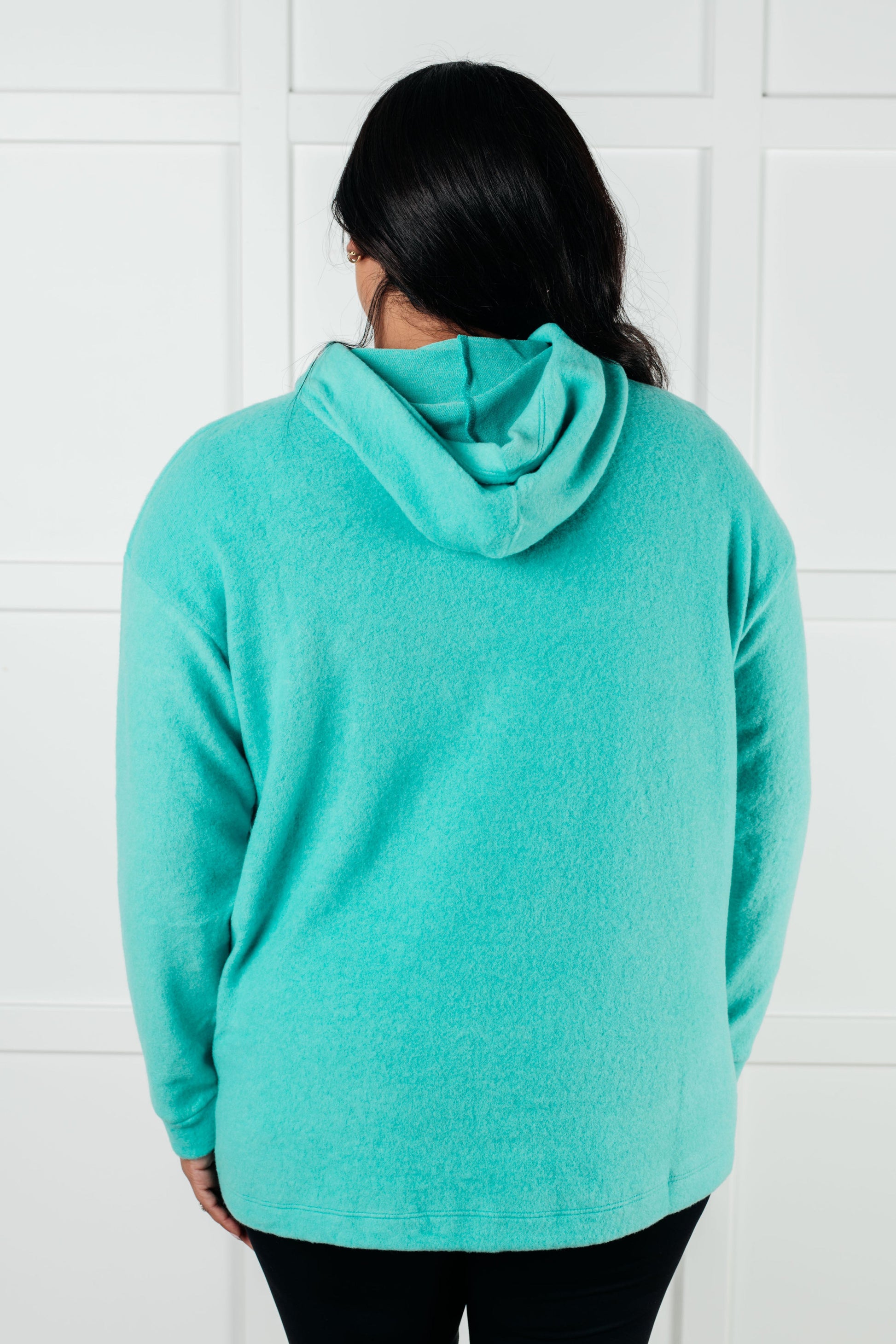 Basically My Favorite Hooded Pullover in Turquoise-Tops-Modish Lily, Tecumseh Michigan