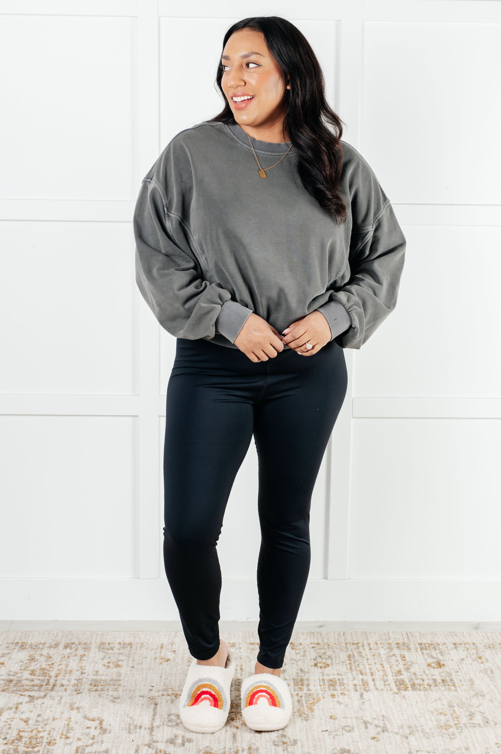 Beyond the Basics Pullover in Ash Black-Tops-Modish Lily, Tecumseh Michigan