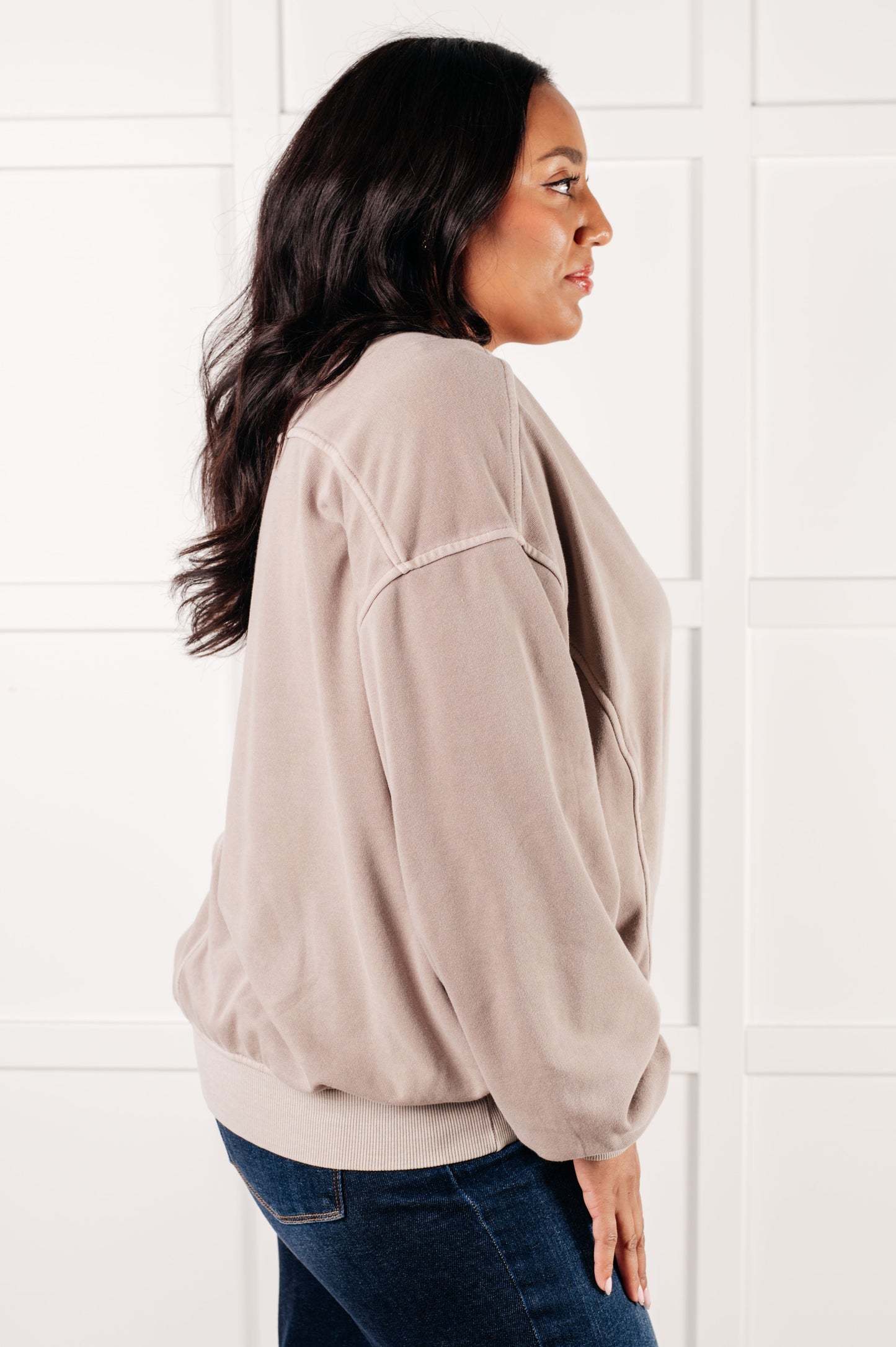 Beyond the Basics Pullover in Ash Mocha-Tops-Modish Lily, Tecumseh Michigan