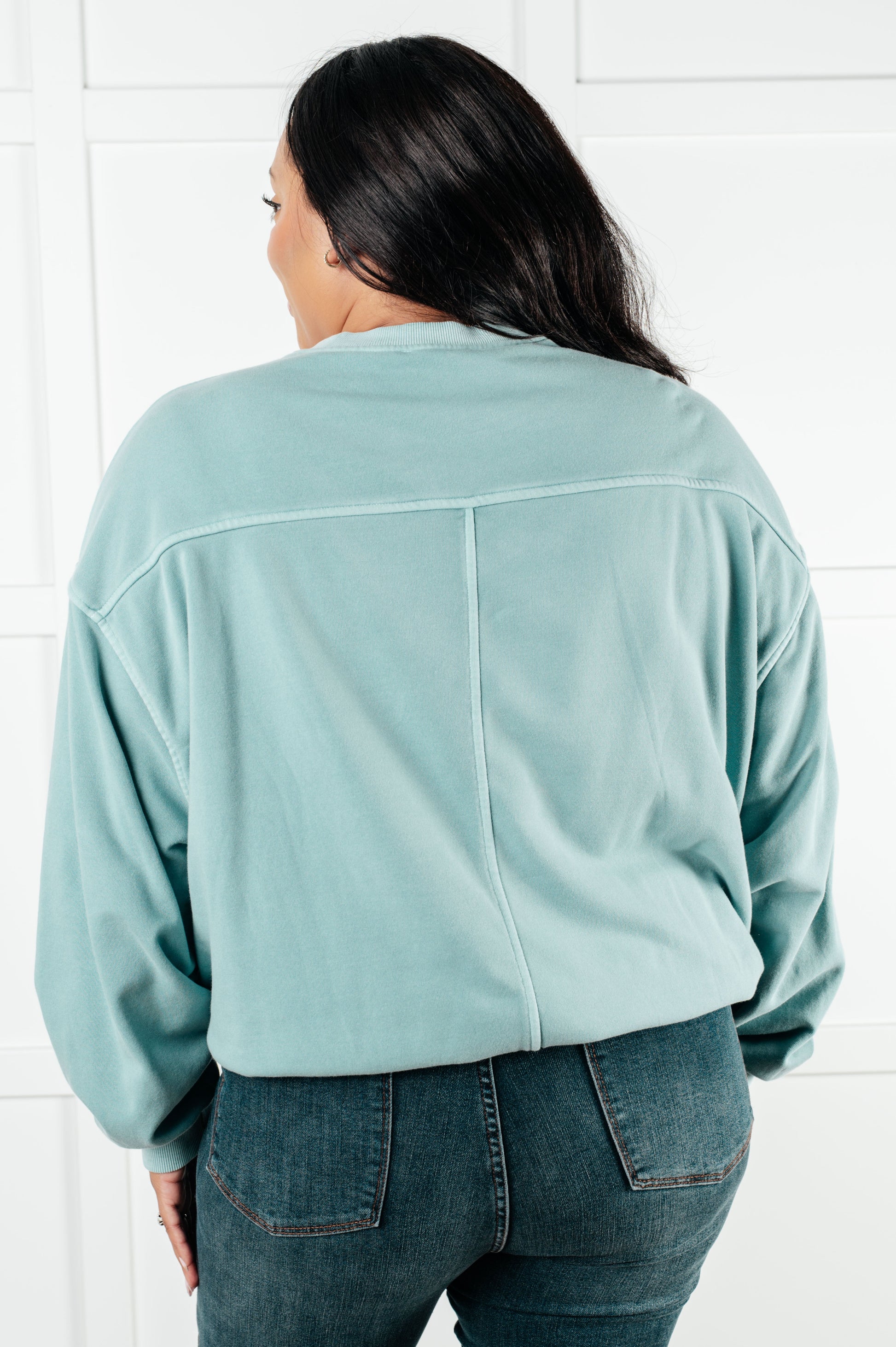 Beyond the Basics Pullover in Blue Grey-Tops-Modish Lily, Tecumseh Michigan