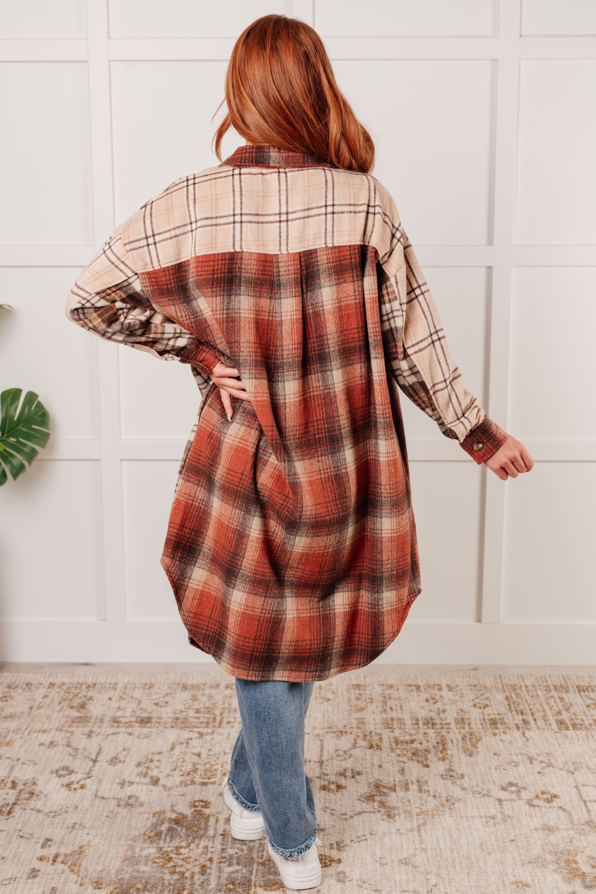 Cabin Fever Flannel Plaid Oversized Shacket-Layers-Modish Lily, Tecumseh Michigan