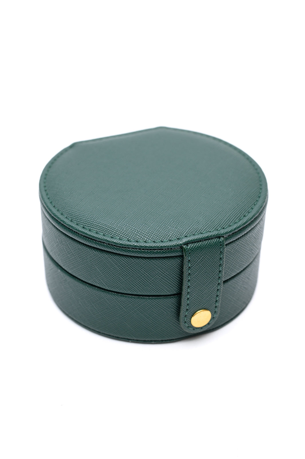 Circular Travel Jewelry Case in Green-Home & Decor-Modish Lily, Tecumseh Michigan