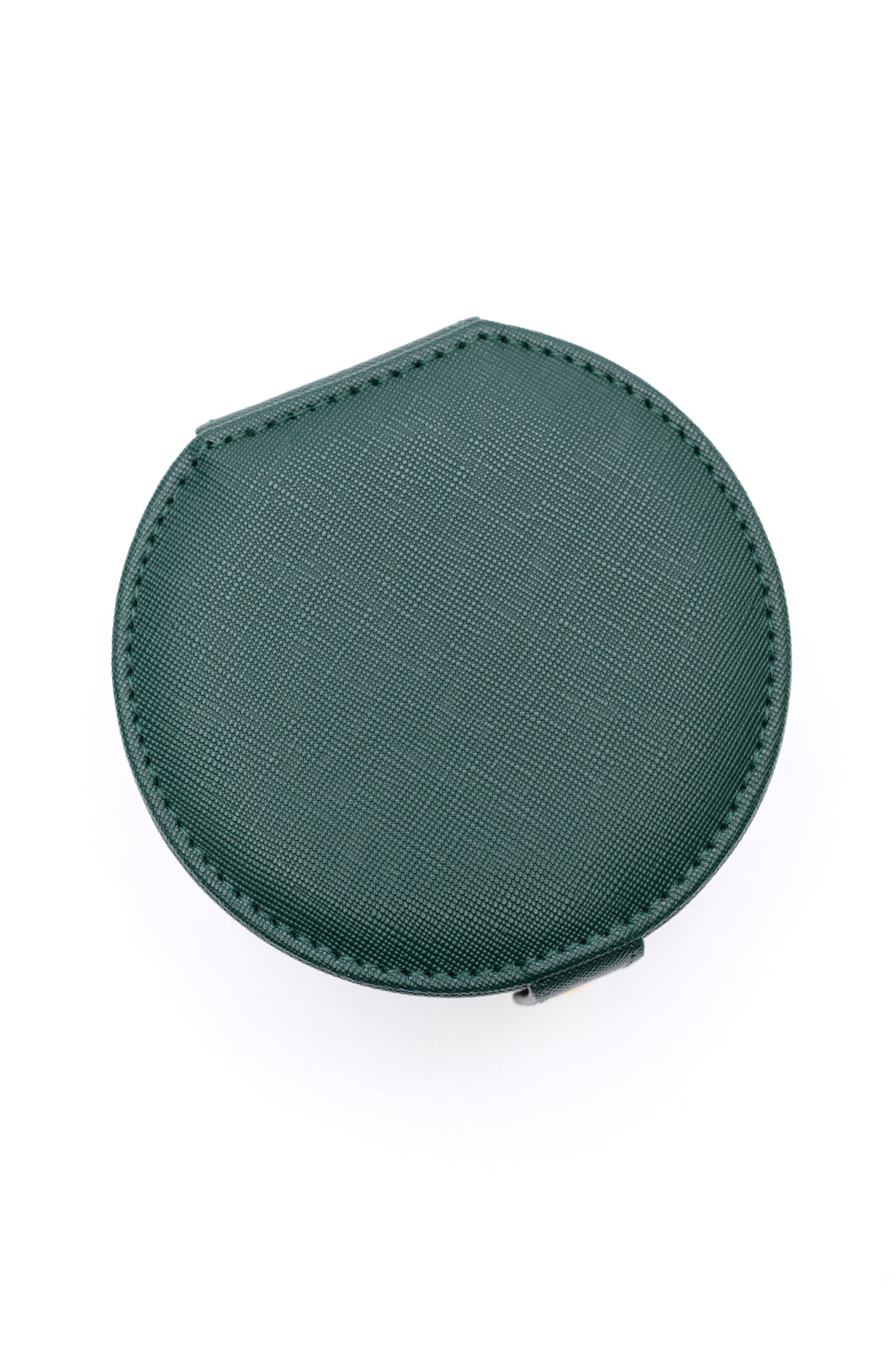 Circular Travel Jewelry Case in Green-Home & Decor-Modish Lily, Tecumseh Michigan