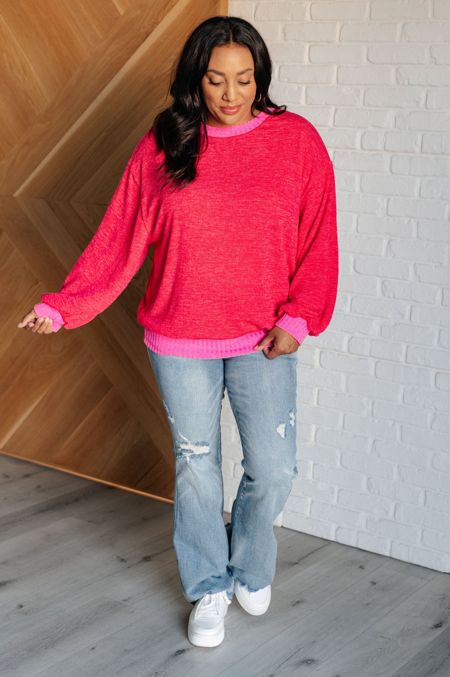 Cold, Cold Go Away Oversized Pullover-Athleisure-Modish Lily, Tecumseh Michigan