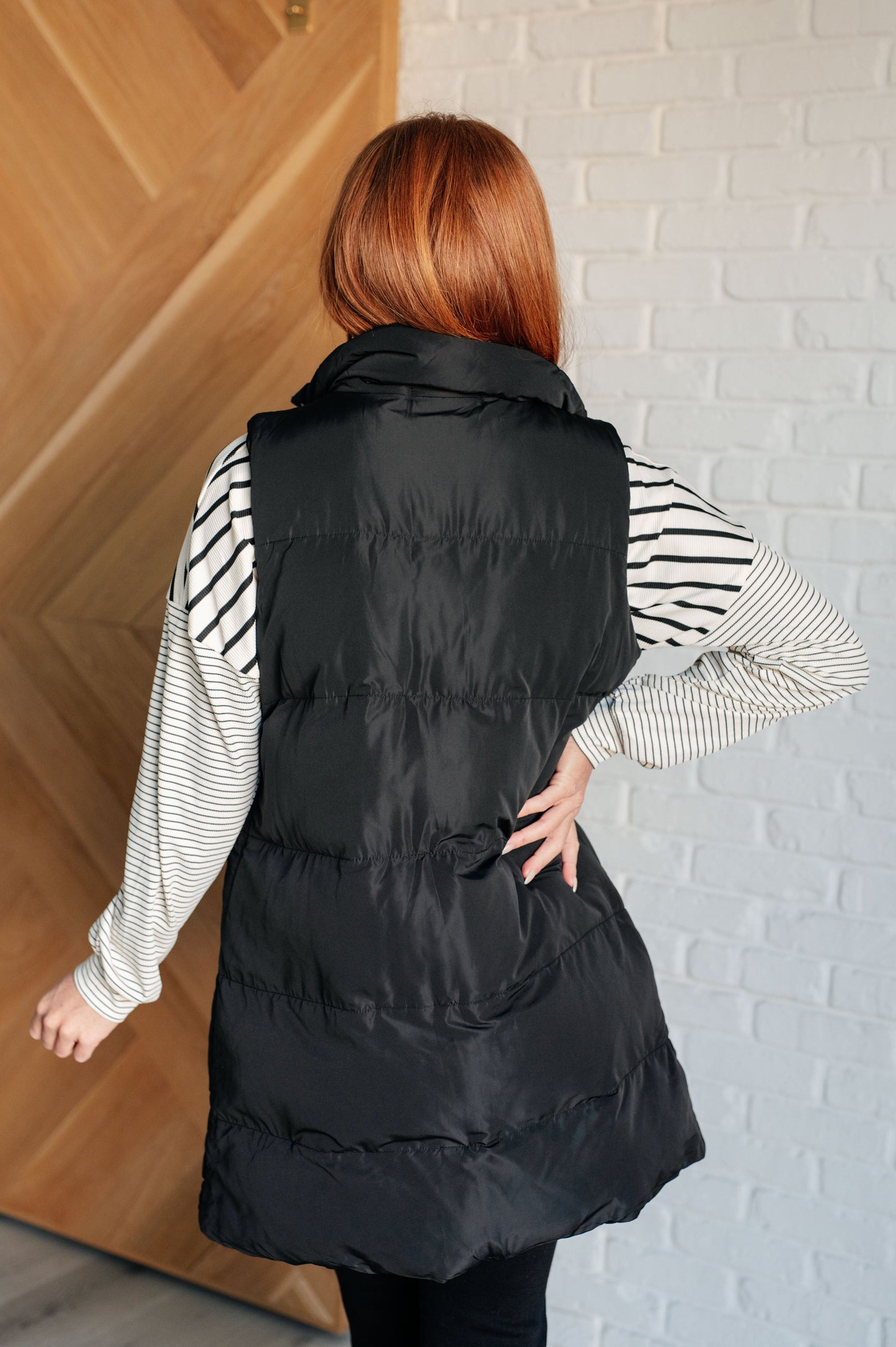 Cold and Calculated Longline Puffer Vest-Layers-Modish Lily, Tecumseh Michigan