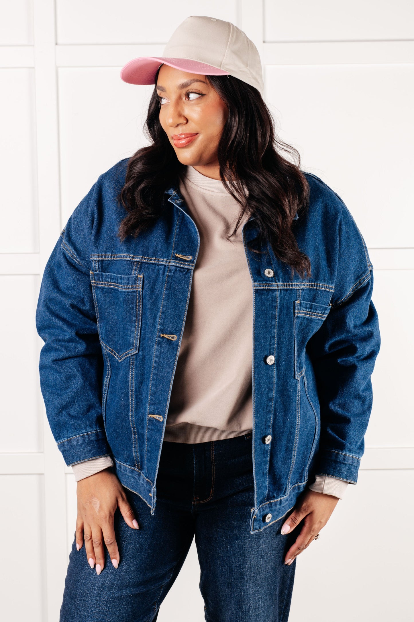 Have We Met Oversized Denim Jacket-Denim-Modish Lily, Tecumseh Michigan