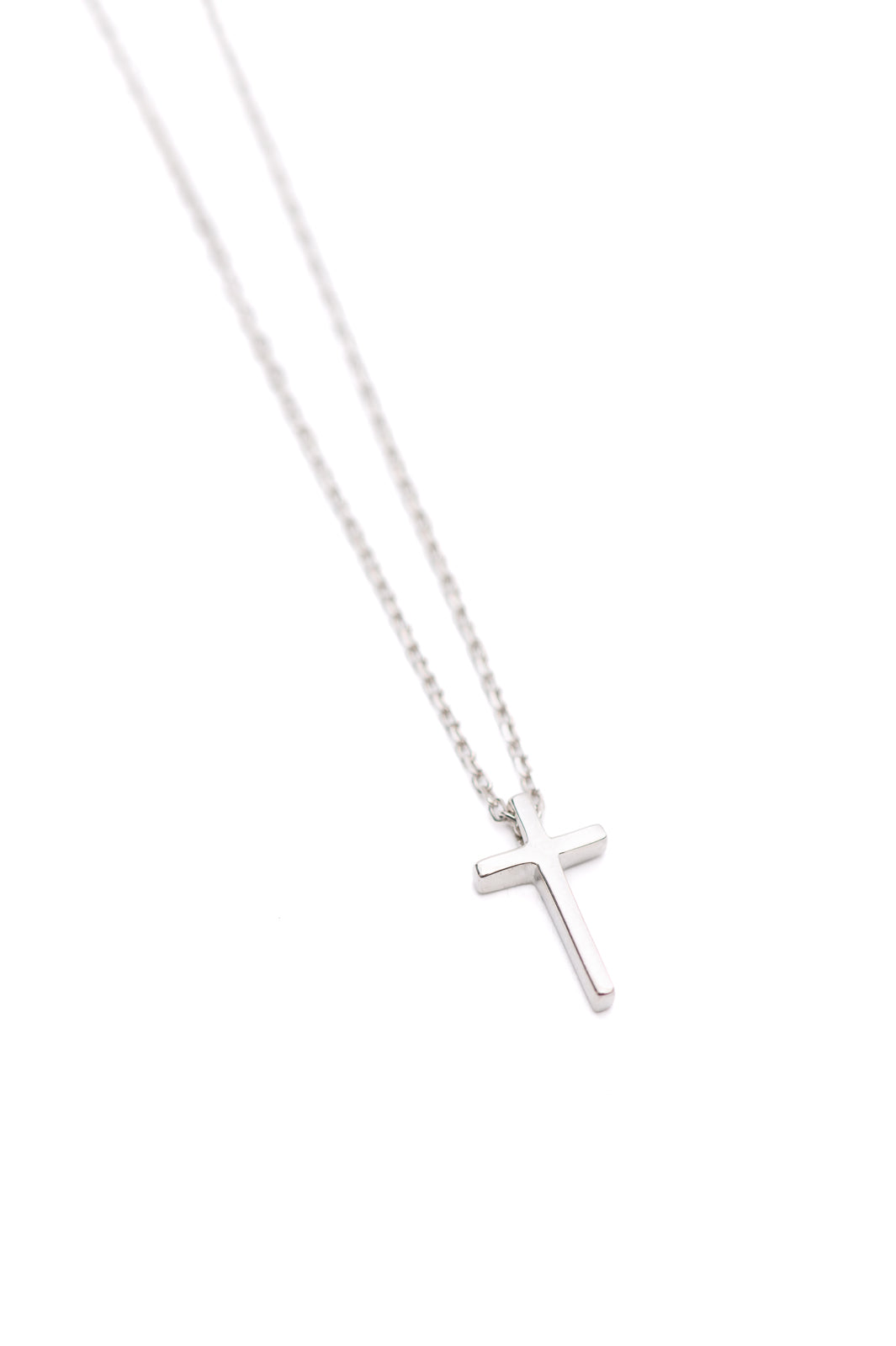 Dainty Silver Cross Necklace-Accessories-Modish Lily, Tecumseh Michigan