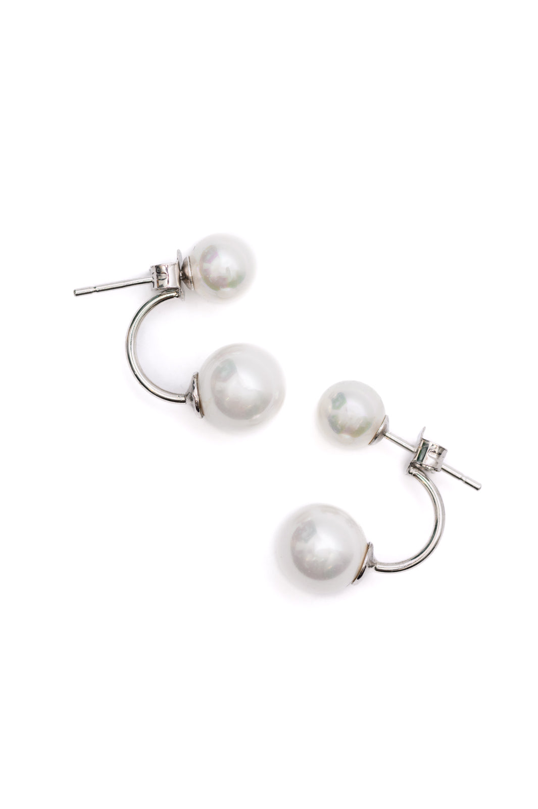 Double Pearl Stud Earrings-Accessories-Modish Lily, Tecumseh Michigan