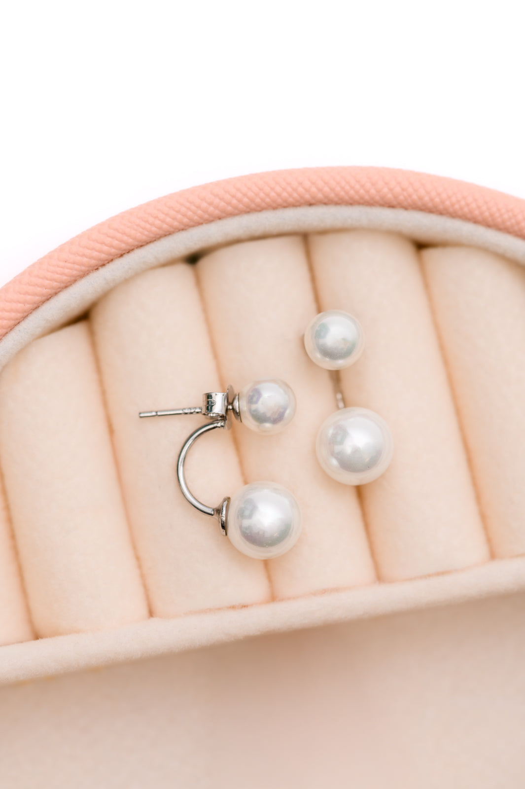 Double Pearl Stud Earrings-Accessories-Modish Lily, Tecumseh Michigan