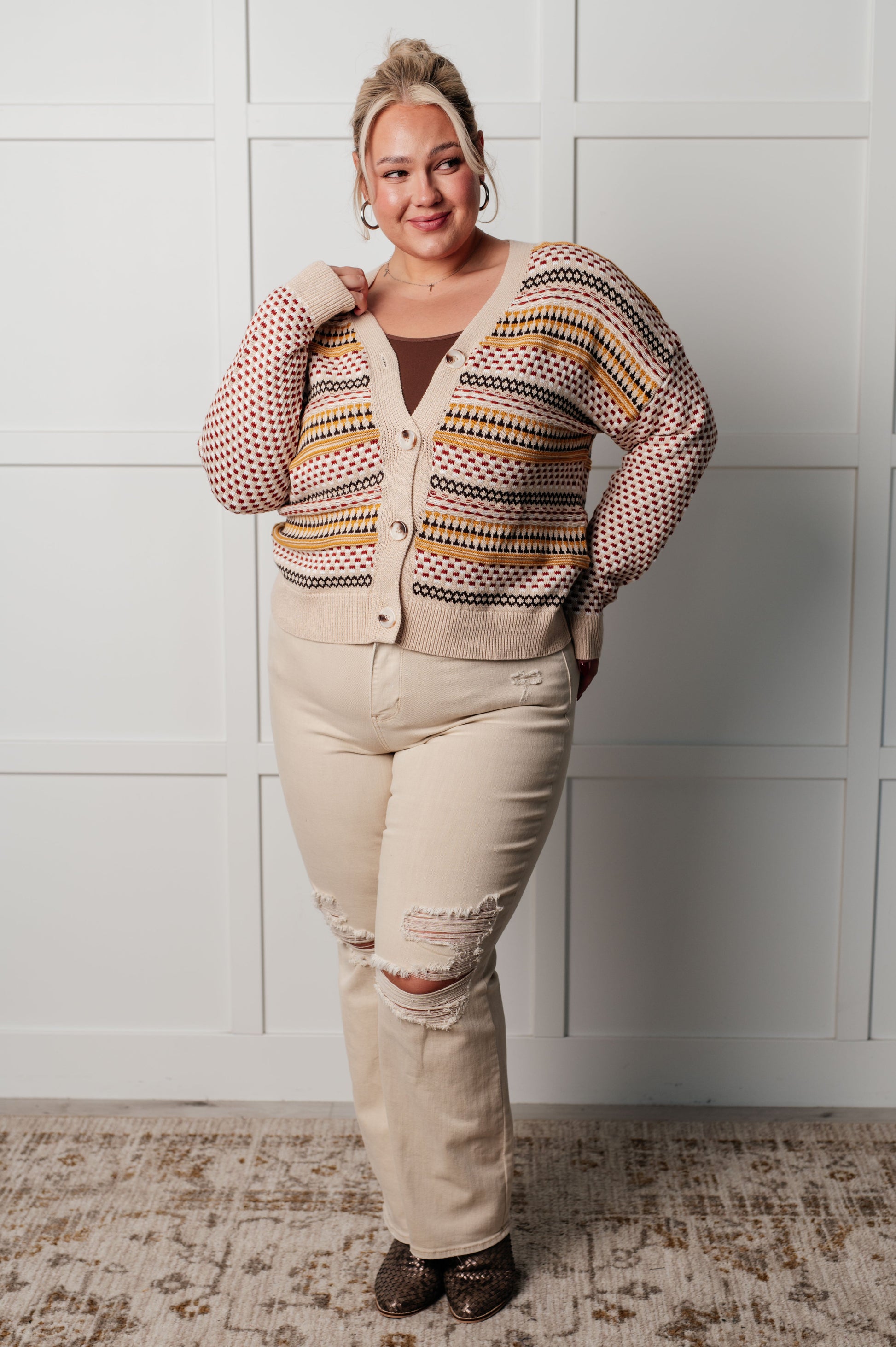 Effortless Elements Striped Cardigan-Layers-Modish Lily, Tecumseh Michigan