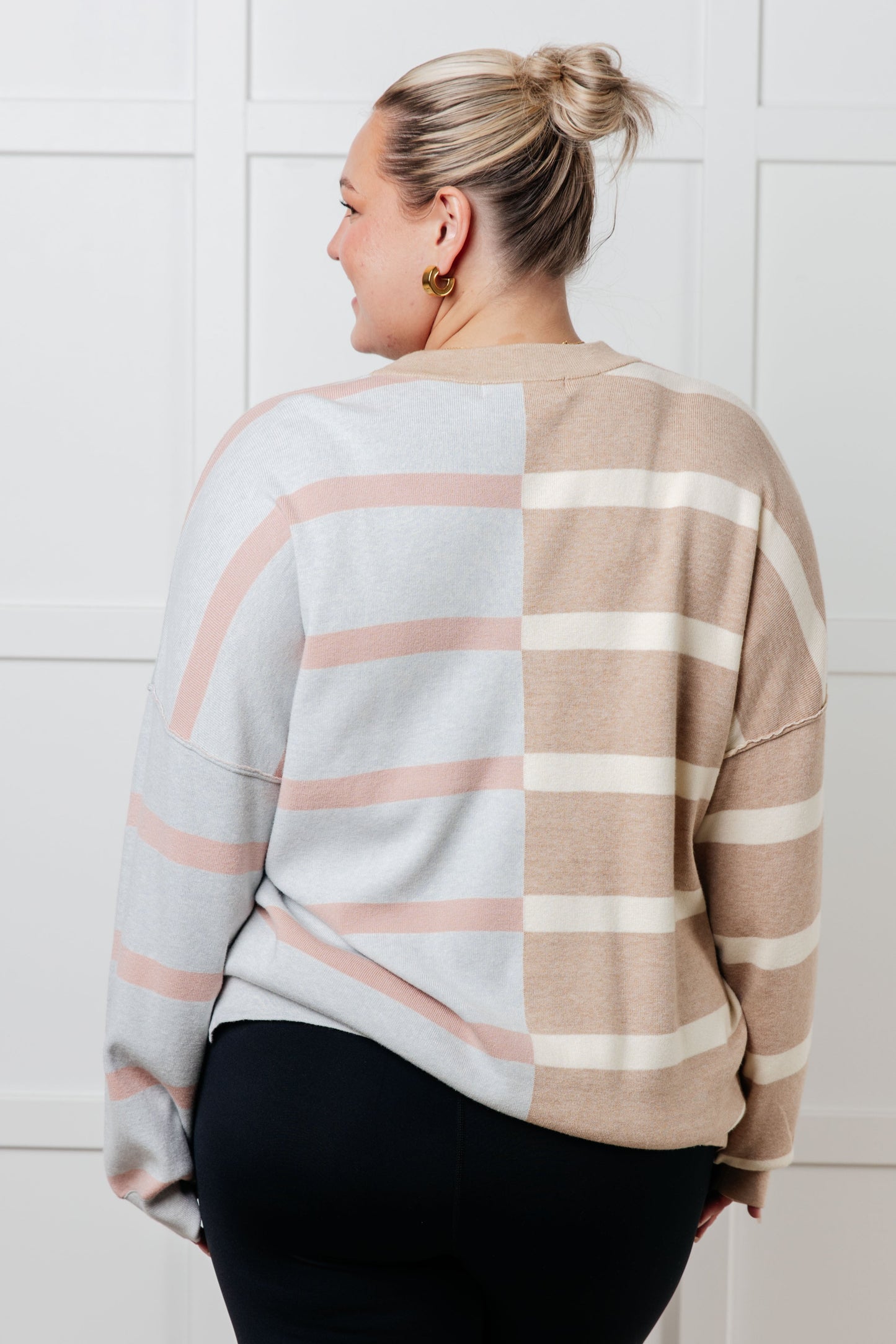 Exceptional Thought Striped Patchwork Sweater-Tops-Modish Lily, Tecumseh Michigan