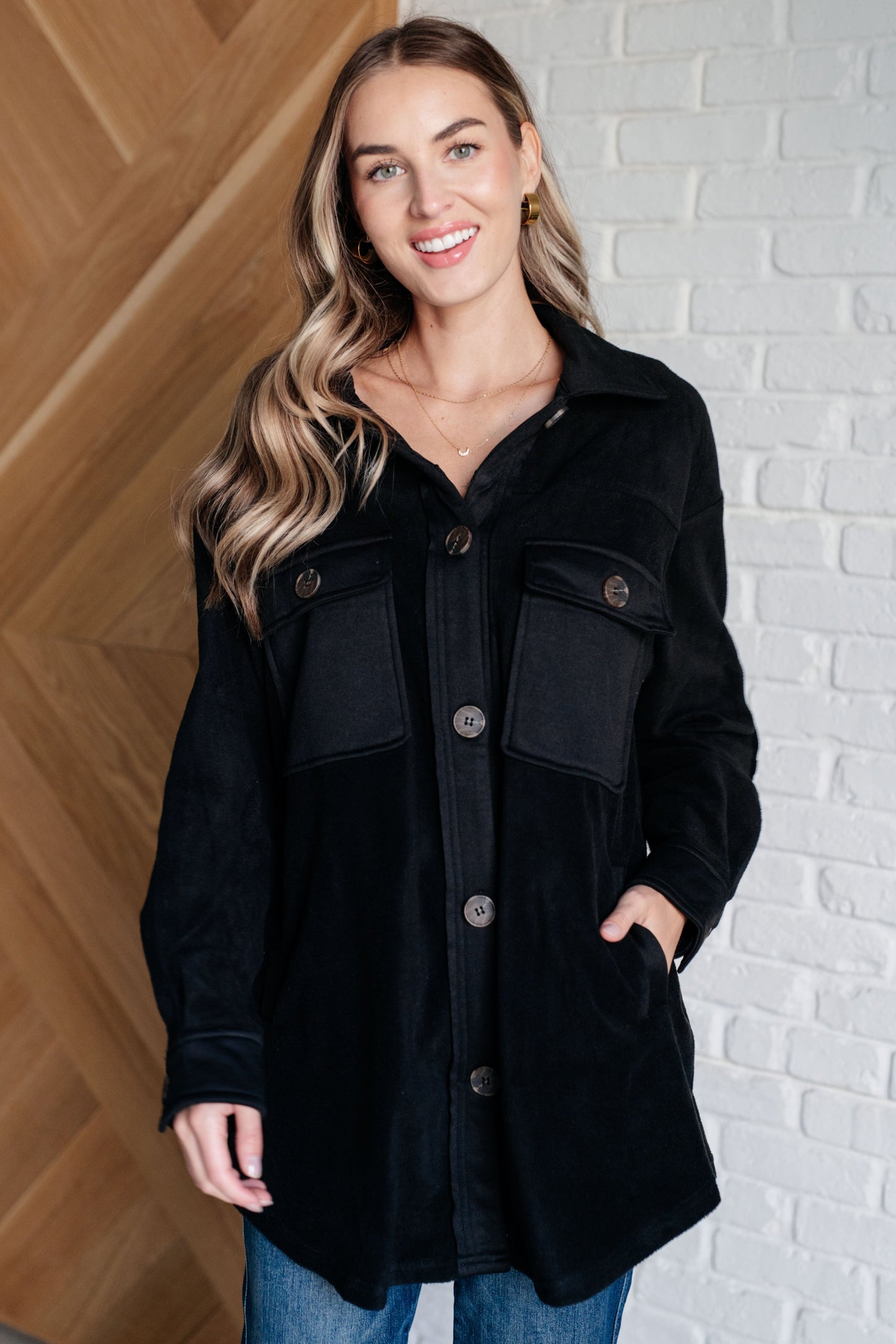 Fantastic in Fleece Jacket in Black-Layers-Modish Lily, Tecumseh Michigan