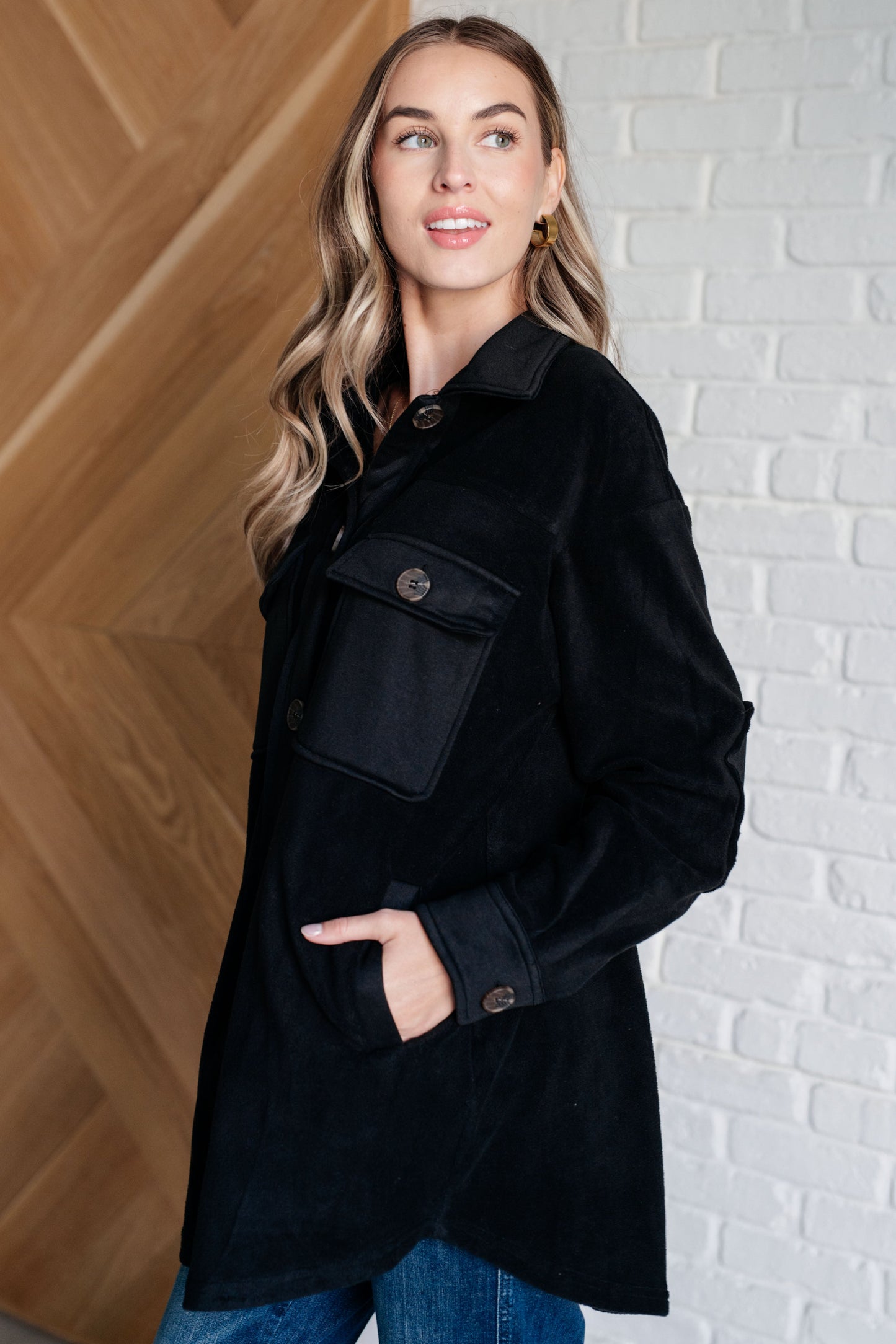 Fantastic in Fleece Jacket in Black-Layers-Modish Lily, Tecumseh Michigan