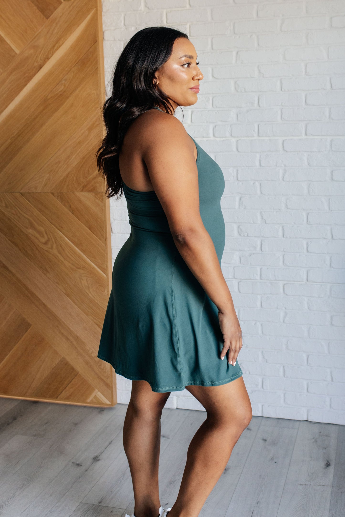 First Serve Dress in Everglade Green-Athleisure-Modish Lily, Tecumseh Michigan