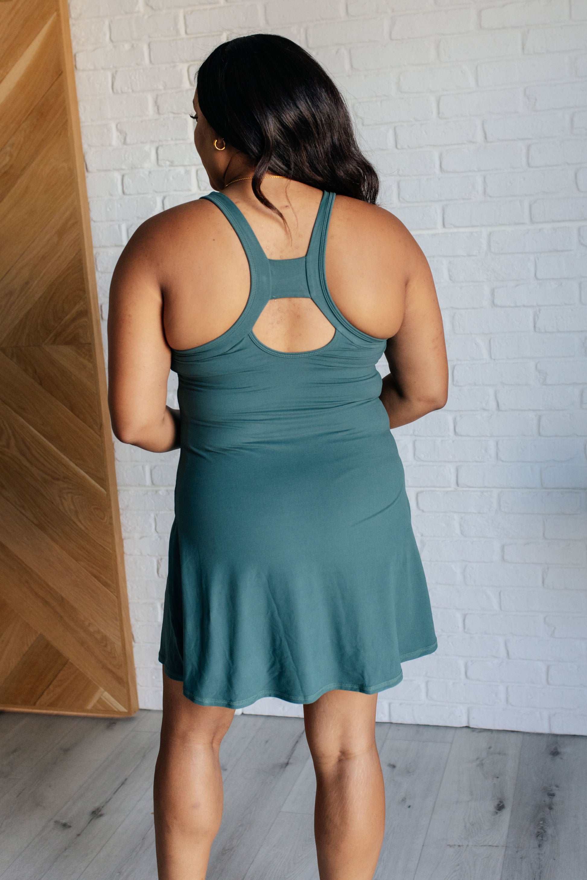 First Serve Dress in Everglade Green-Athleisure-Modish Lily, Tecumseh Michigan