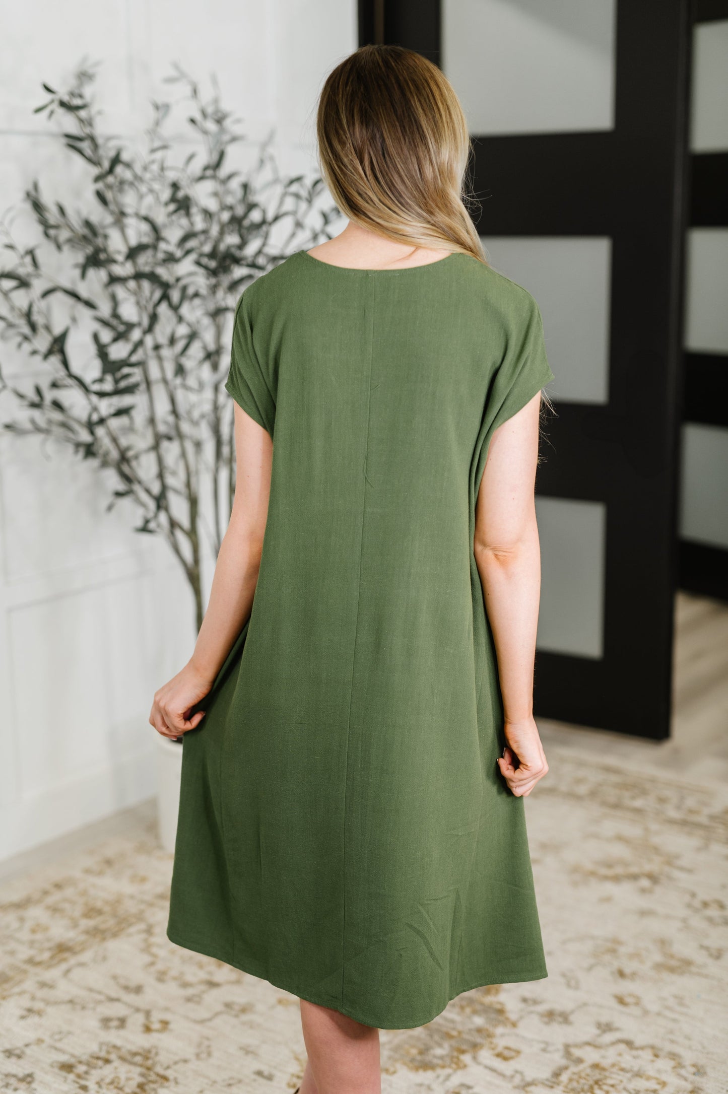 Flatter Me Later Relaxed Dress in Moss-Womens-Modish Lily, Tecumseh Michigan