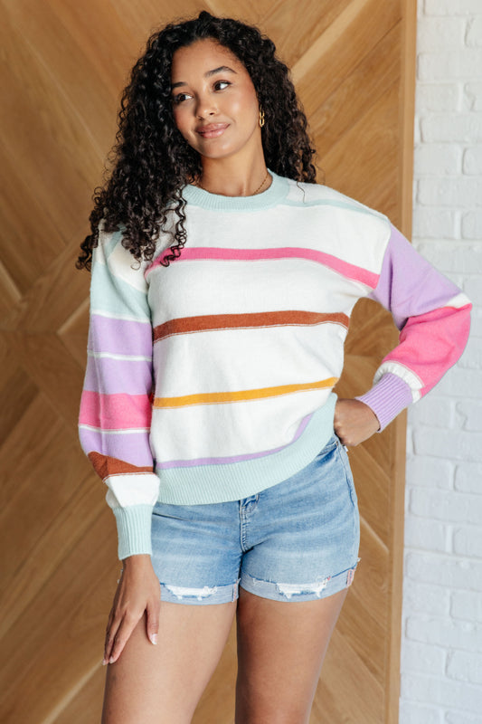 Flawless Features Striped Sweater-Tops-Modish Lily, Tecumseh Michigan