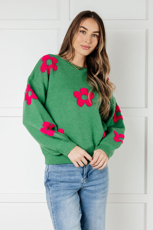 Follow Your Heart Drop Shoulder Sweater-Tops-Modish Lily, Tecumseh Michigan