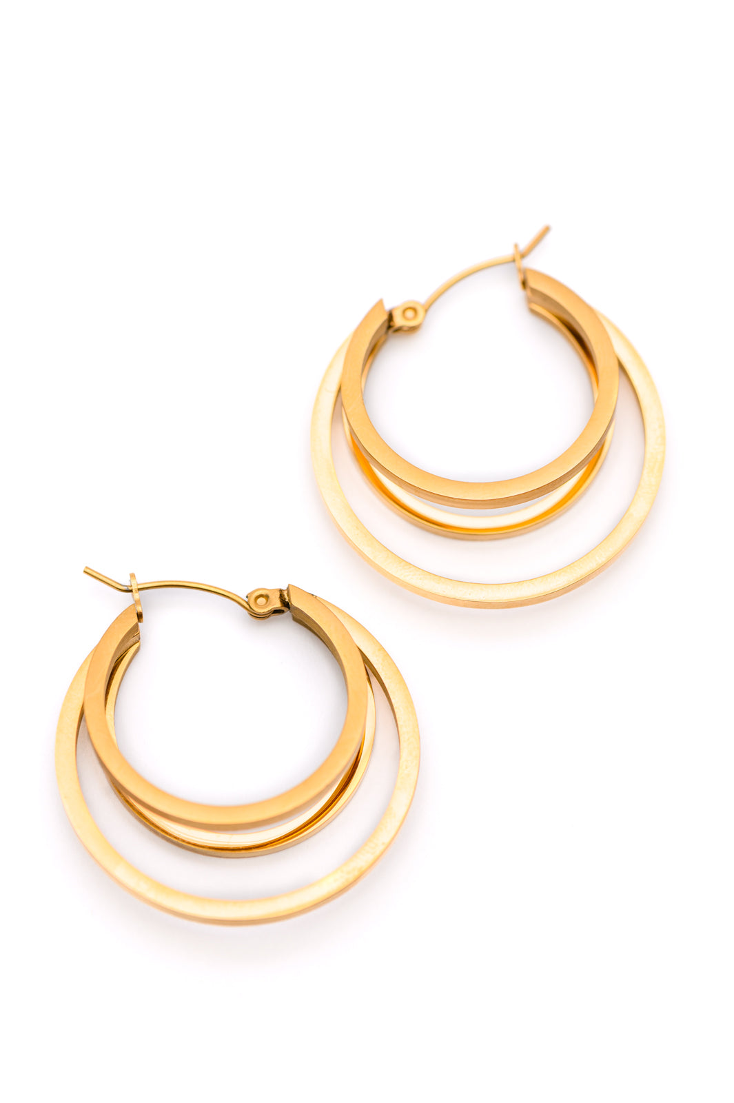 Get In Line Hoop Earrings-Accessories-Modish Lily, Tecumseh Michigan