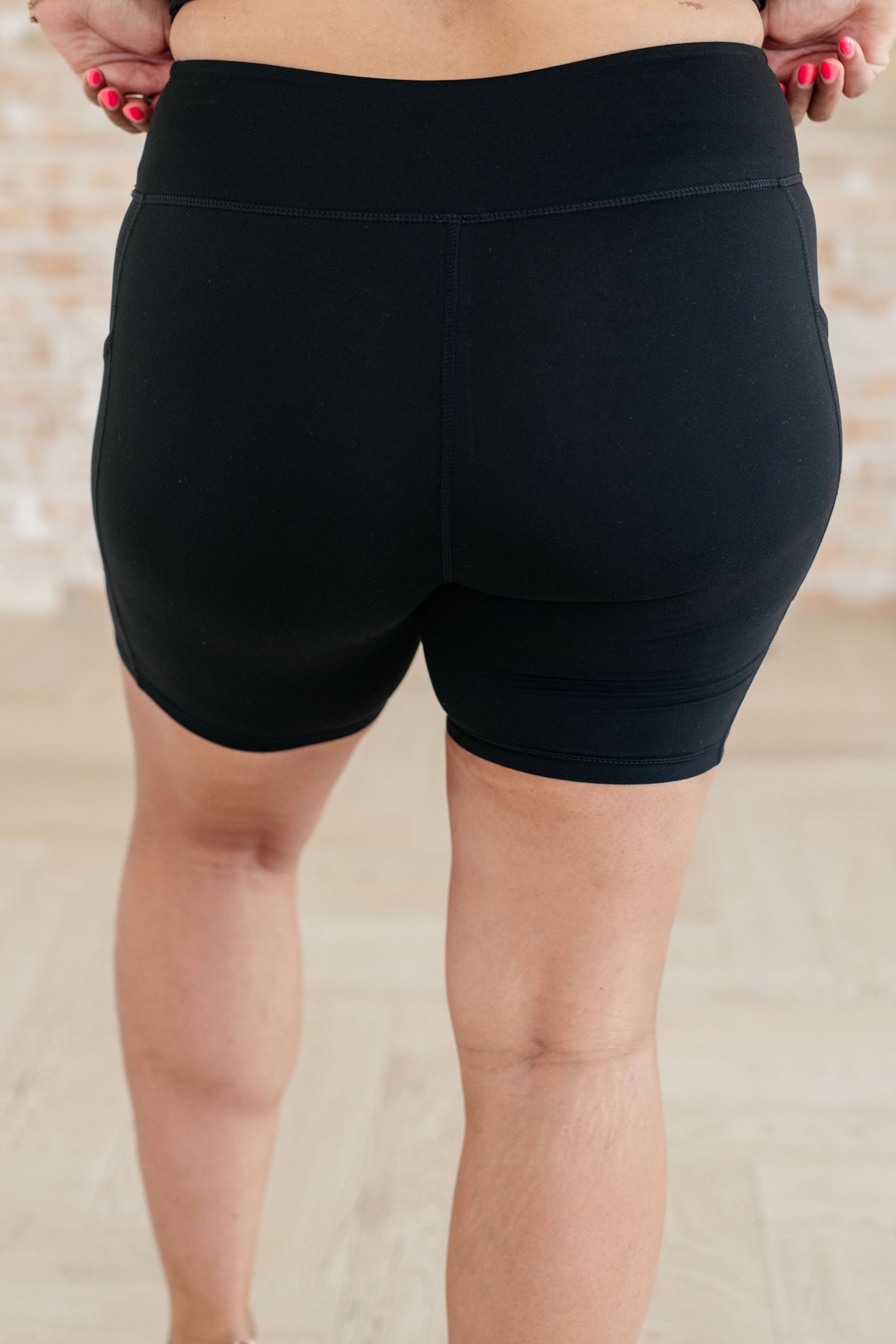 Getting Active Biker Shorts in Black-Athleisure-Modish Lily, Tecumseh Michigan