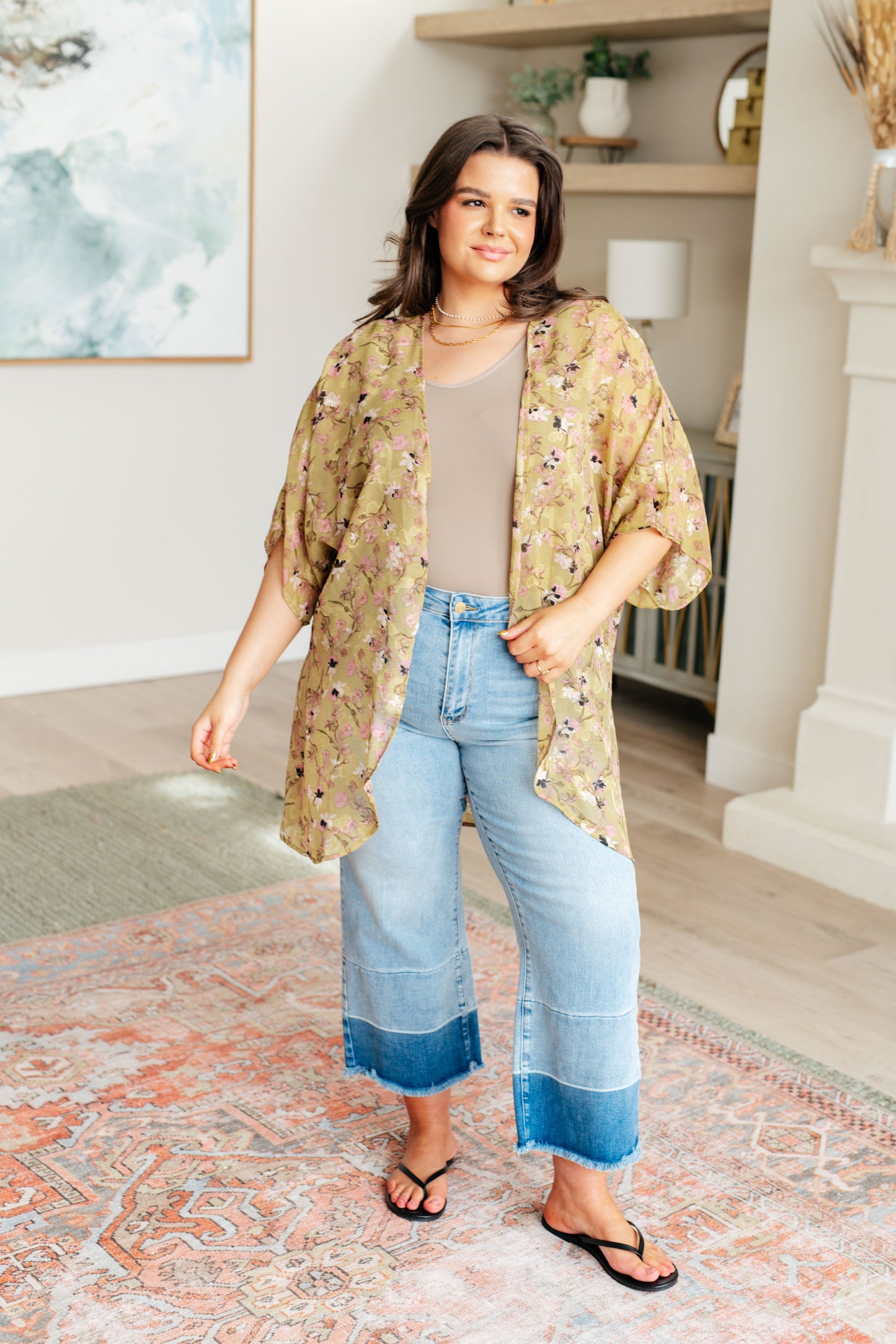 Go Anywhere Floral Kimono-Layers-Modish Lily, Tecumseh Michigan